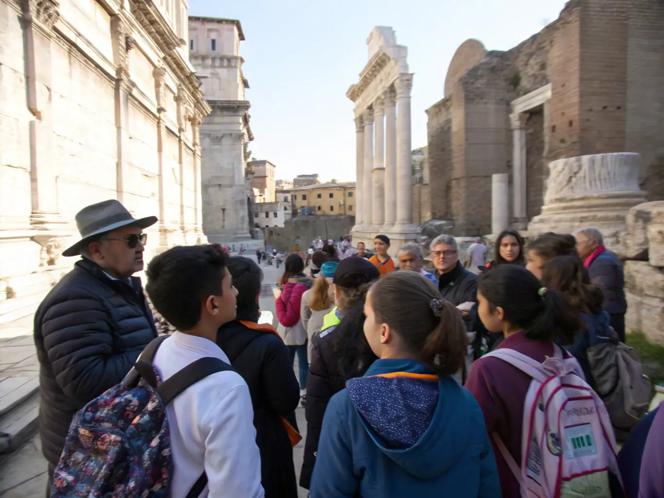 A photograph of a community event held at the Abbaye de Beauport, showing people participating in a guided tour or a cultural workshop, emphasizing the organization's commitment to public engagement.